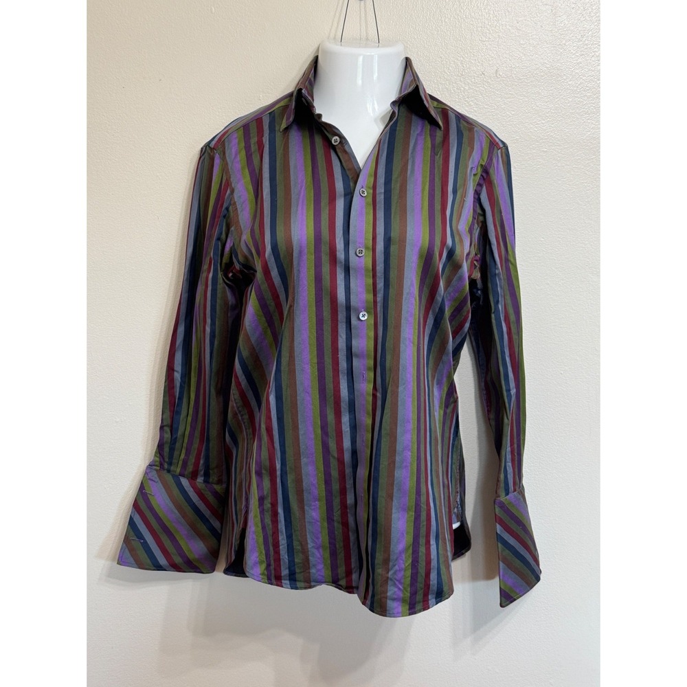 Ted Baker London - Dress Shirt - Slim - Jewel Tone Stripe French Cuff 15.5 32/3